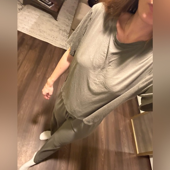 Nuuds Women's Pajama Set - Dark Olive Large - Picture 2 of 4